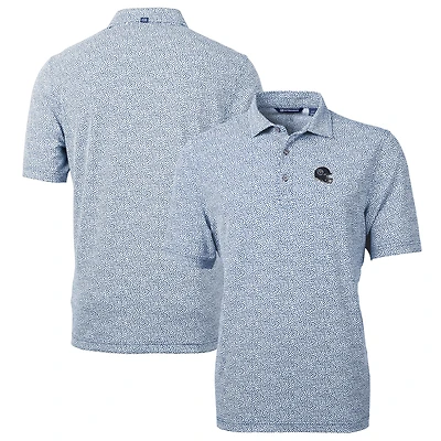 Polo recyclé à imprimé botanique et piqué écologique pour homme, bleu marine, Cutter & Buck, Tennessee Titans Helmet Virtue