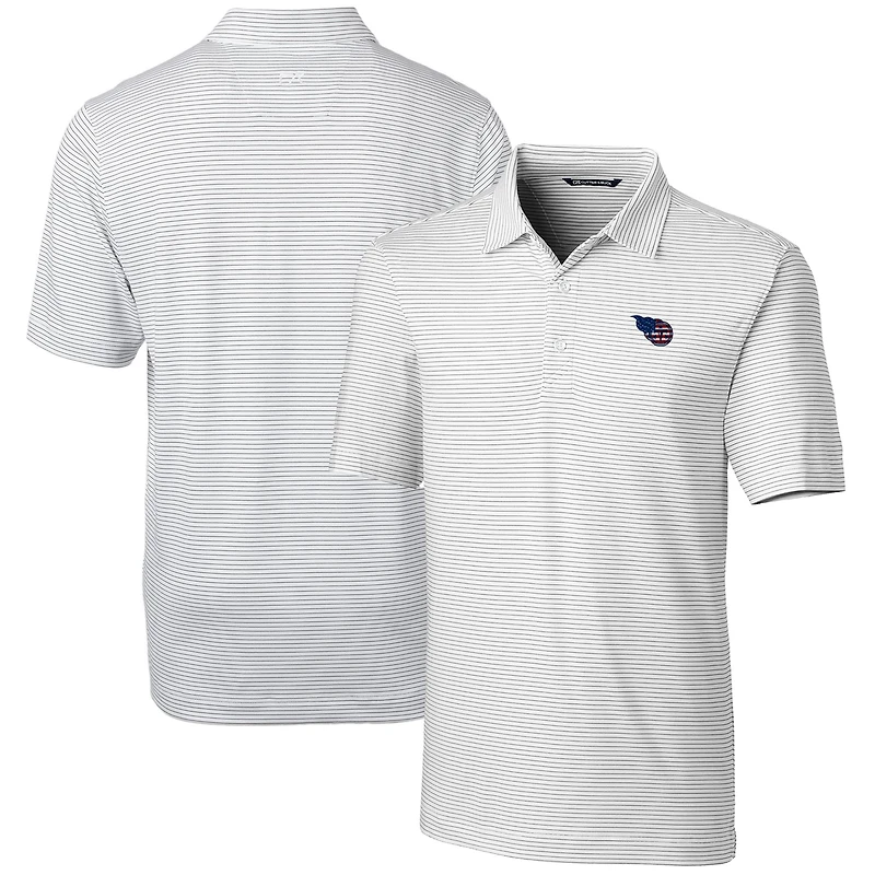 Polo extensible à rayures crayon Forge pour homme, blanc, Cutter & Buck, Tennessee Titans, grandes tailles