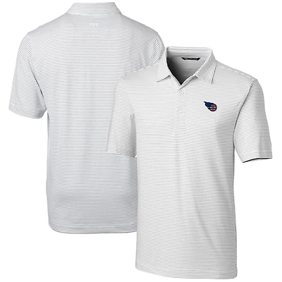 Polo extensible à rayures crayon Forge pour homme, blanc, Cutter & Buck, Tennessee Titans, grandes tailles