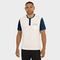 T-shirt Henley à poche colorblock crème Darius Rucker Collection by Fanatics pour homme, Tennessee Titans
