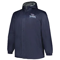 Dunbrooke Navy Tennessee Titans Big & Tall Legacy Stadium Veste entièrement zippée pour homme
