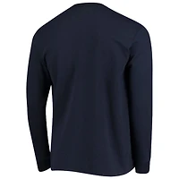 T-shirt à manches longues pour homme Dunbrooke Navy Tennessee Titans Logo Maverick Thermal Henley