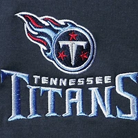 Chandail à capuchon raglan trois mélanges bleu marine Tennessee Titans Shag pour hommes Dunbrooke