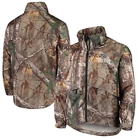 Dunbrooke Realtree Camo Tennessee Titans Circle Sportsman Veste imperméable compressible entièrement zippée pour hommes