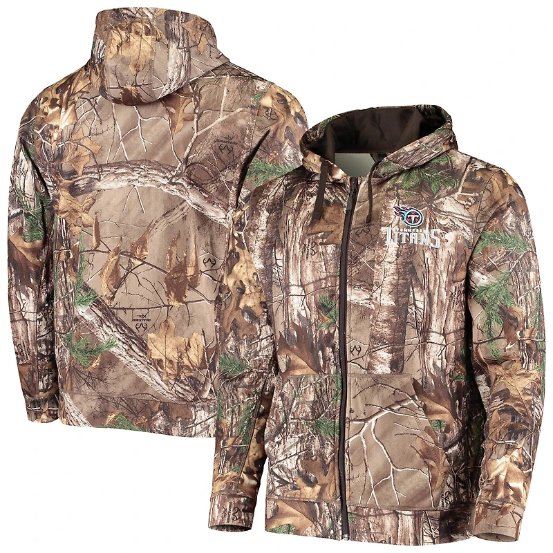 Men's Dunbrooke Realtree Camo Tennessee Titans Trophy Tech Fleece Full-Zip Hoodie