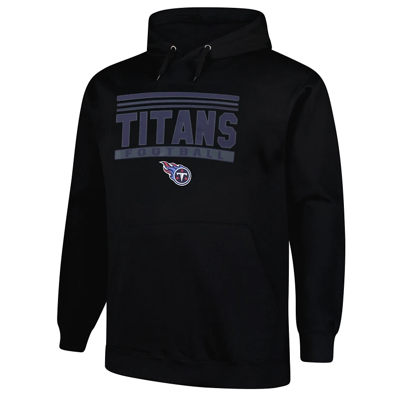 Sweat à capuche noir Fanatics Tennessee Titans Big & Tall Pop pour hommes