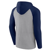 Men's Fanatics Gray/Navy Tennessee Titans Under Center Long Sleeve Hoodie T-Shirt