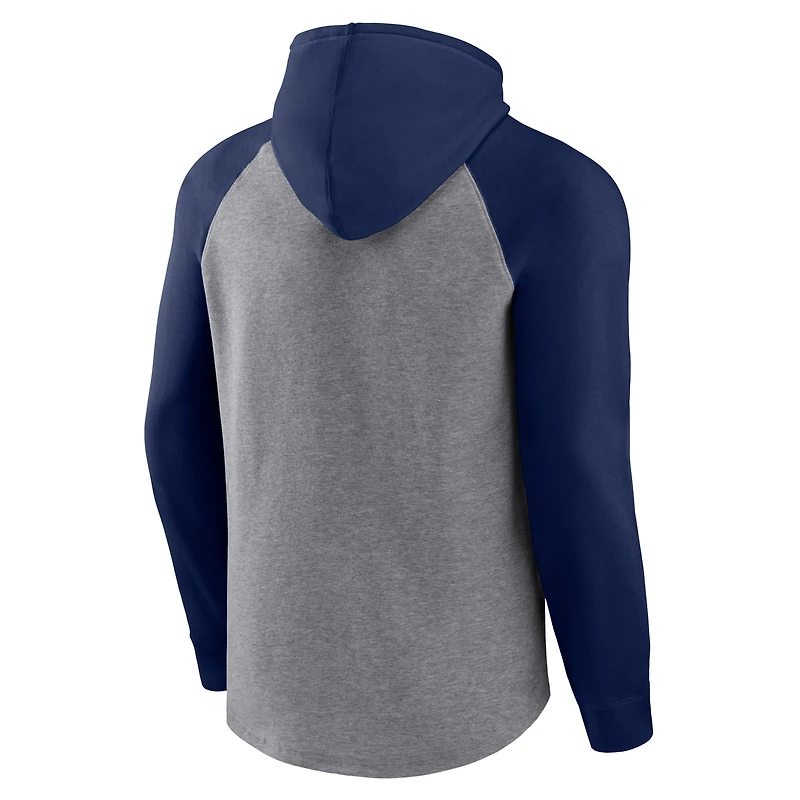 Men's Fanatics Heather Gray Tennessee Titans Favorite Arch Raglan Pullover Hoodie