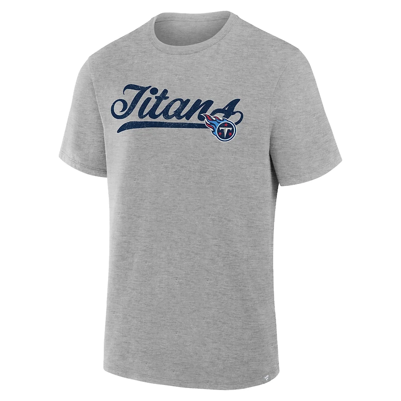 Men's Fanatics Heather Gray Tennessee Titans Fluid Motion Legacy T-Shirt