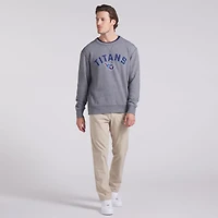 Men's Fanatics  Heather Gray Tennessee Titans Loop Terry Pullover Sweatshirt