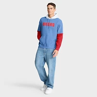 Sweat à capuche rétro bleu clair pour homme Fanatics avec casque des Titans du Tennessee