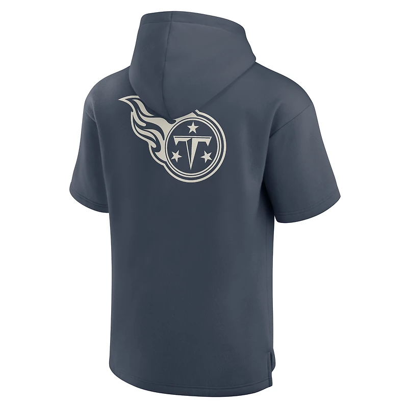 Sweat à capuche manches courtes pour homme Fanatics Navy Tennessee Titans Elements Future Ground Lettering