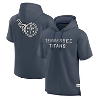Sweat à capuche manches courtes pour homme Fanatics Navy Tennessee Titans Elements Future Ground Lettering
