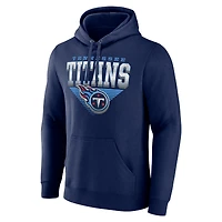 Men's Fanatics Navy Tennessee Titans Geometric Chrome Pullover Hoodie