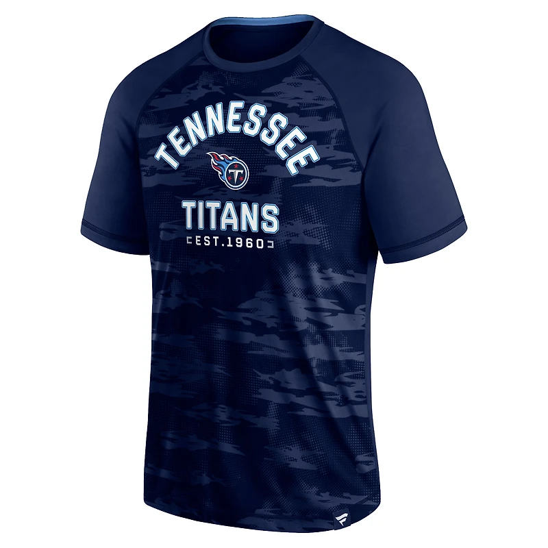 Men's Fanatics Navy Tennessee Titans Hail Mary Defender Raglan T-Shirt