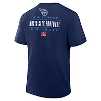 Men's Fanatics Navy Tennessee Titans Passing Pocket Legacy T-Shirt