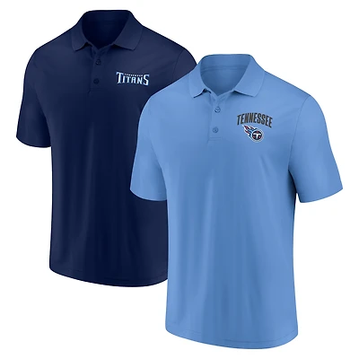 Ensemble de deux polos Fanatics Tennessee Titans Lockup pour hommes