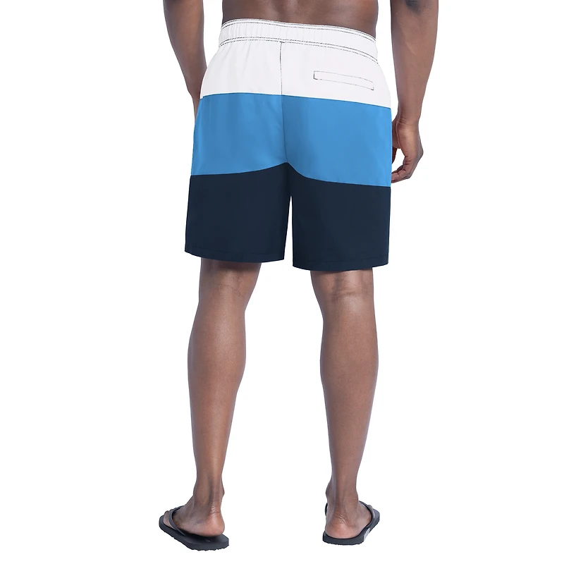 Short de bain G-III Sports by Carl Banks pour homme bleu marine/bleu clair Tennessee Titans Sunrise Volley
