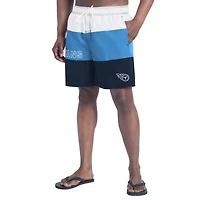 Short de bain G-III Sports by Carl Banks pour homme bleu marine/bleu clair Tennessee Titans Sunrise Volley