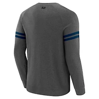 Men's J. Palmer Dark Heather Gray Tennessee Titans Players Lounge Raglan Tri-Blend Sweatshirt