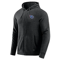 Sweat à capuche zippé tri-blend gris chiné foncé J. Palmer pour homme, Tennessee Titans Players Lounge
