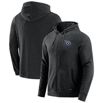 Men's J. Palmer Dark Heather Gray Tennessee Titans Players Lounge Tri-Blend Full-Zip Hoodie