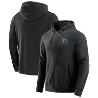 Sweat à capuche zippé tri-blend gris chiné foncé J. Palmer pour homme, Tennessee Titans Players Lounge