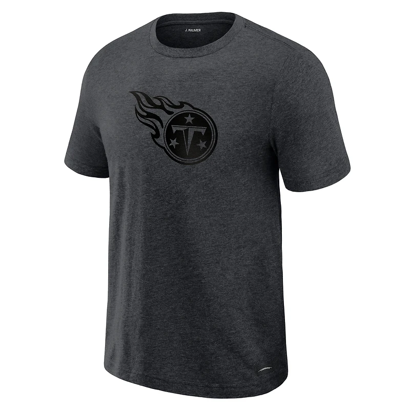 T-shirt tri-blend graphite J. Palmer pour homme, Tennessee Titans Players Lounge