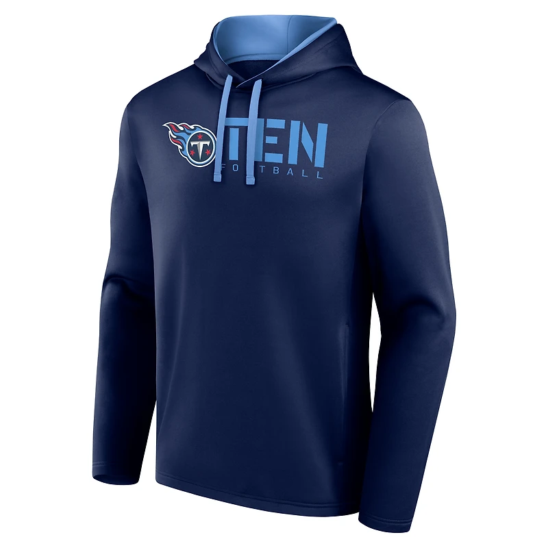 Sweat à capuche bleu marine avec logo Athletic pour homme des Titans du Tennessee