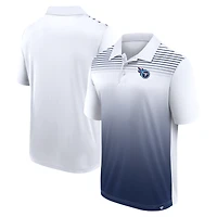 Polo blanc athlétique avec logo pour homme des Titans du Tennessee