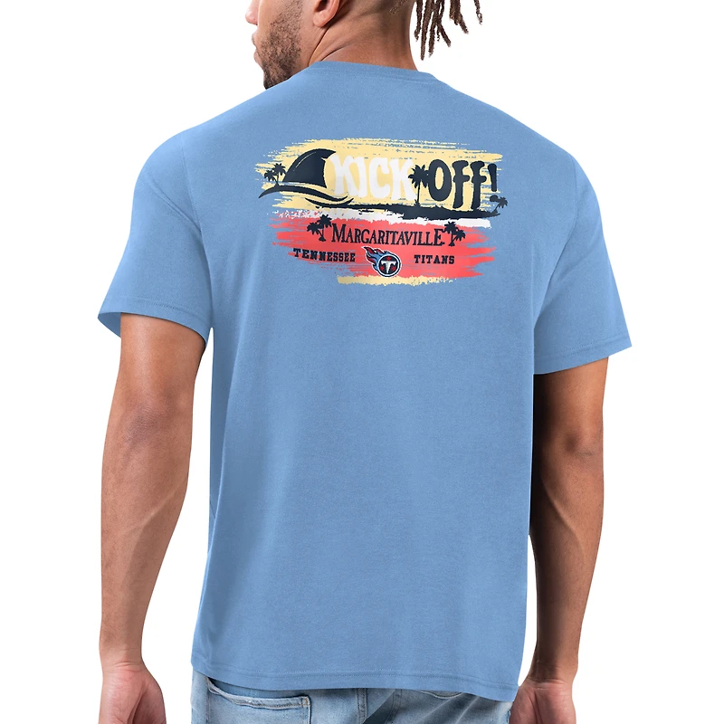T-shirt bleu Margaritaville pour hommes des Titans du Tennessee