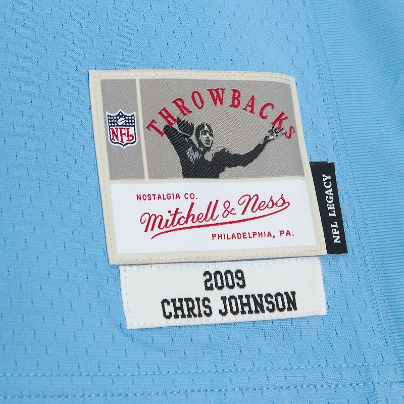 Men's Mitchell & Ness Chris Johnson Light Blue Tennessee Titans Legacy Replica Jersey