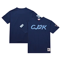 Mitchell & Ness Chris Johnson Navy Tennessee Titans T-shirt surnom de joueur retraité pour hommes