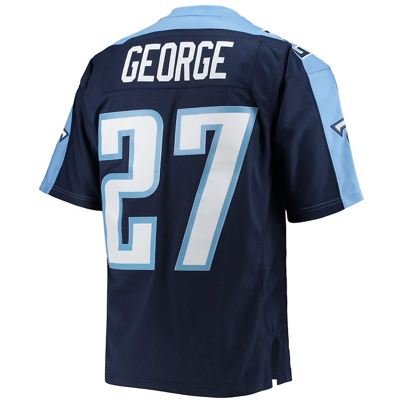 Maillot réplique Mitchell & Ness Eddie George bleu marine Tennessee Titans Legacy pour hommes