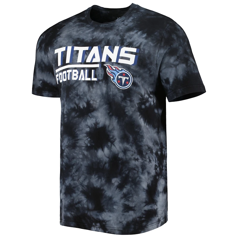 T-shirt MSX by Michael Strahan pour homme noir Tennessee Titans Recovery Tie-Dye