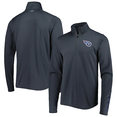 Men's MSX by Michael Strahan Charcoal Tennessee Titans Half-Zip Pullover