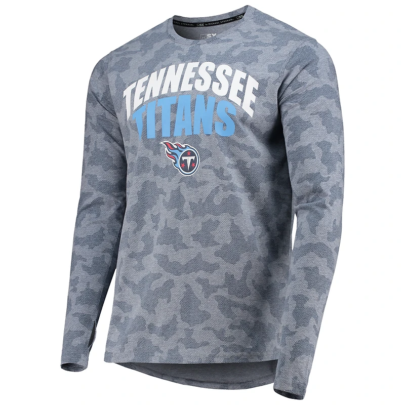 T-shirt à manches longues camouflage MSX by Michael Strahan Navy Tennessee Titans pour homme