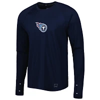 Men's MSX by Michael Strahan Navy Tennessee Titans Interval Long Sleeve Raglan T-Shirt