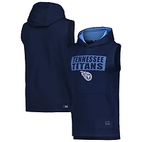 Sweat à capuche sans manches MSX by Michael Strahan pour hommes, bleu marine, Tennessee Titans Marathon