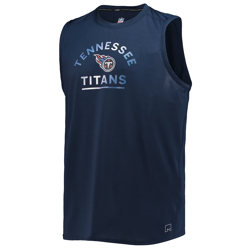 Men's MSX by Michael Strahan Navy Tennessee Titans Rebound Tank Top