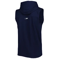 Sweat à capuche sans manches MSX by Michael Strahan Navy Tennessee Titans Relay pour homme