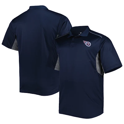 Polo pour homme bleu marine Tennessee Titans Big & Tall Team Color