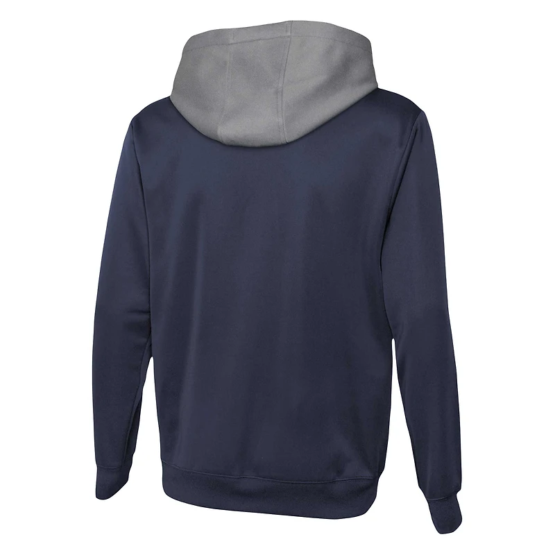 Sweat à capuche entièrement zippé bleu marine Tennessee Titans Combine Authentic Field Play pour hommes