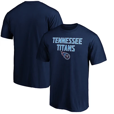 Men's  Navy Tennessee Titans Game Day Stack T-Shirt