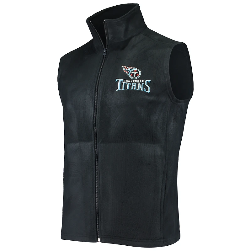 Veste sans manches entièrement zippée en molleton Houston Titans pour homme, bleu marine