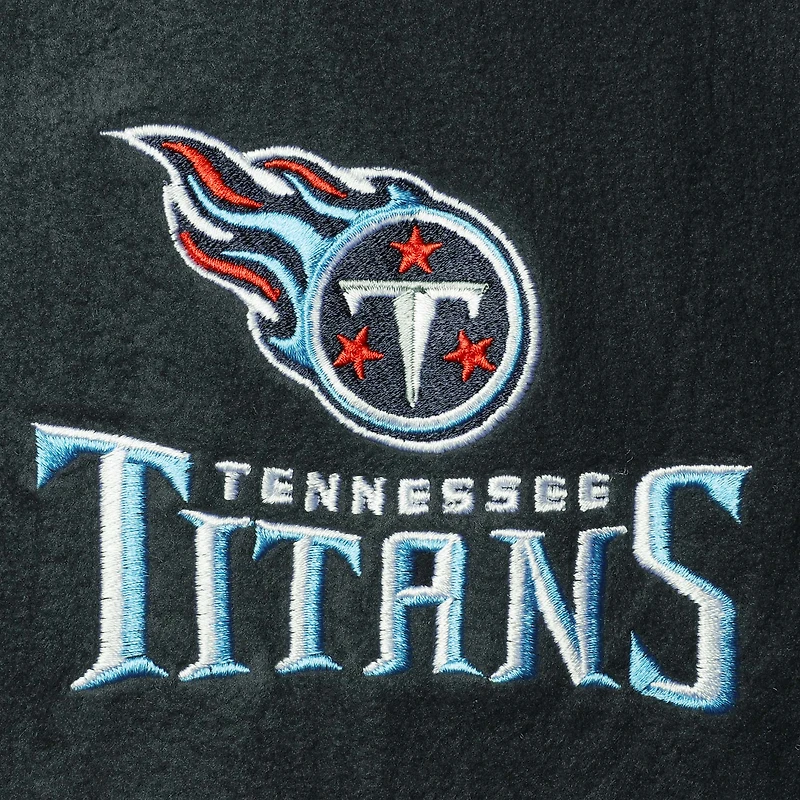 Veste sans manches entièrement zippée en molleton Houston Titans pour homme, bleu marine