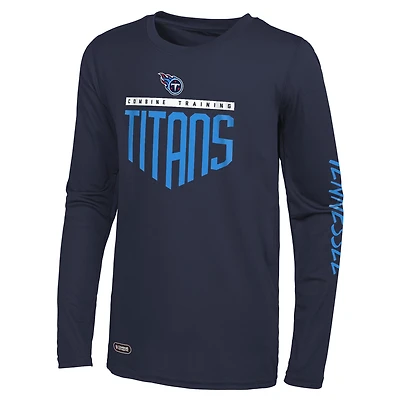 Men's Navy Tennessee Titans Impact Long Sleeve T-Shirt