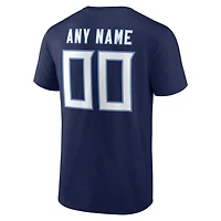 Men's Navy Tennessee Titans Team Authentic Personalized Name & Number T-Shirt
