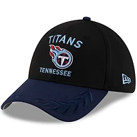 Men's New Era Black/Navy Tennessee Titans 2025 NFL Draft 39THIRTY Flex Hat