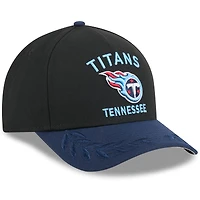 Men's New Era Black/Navy Tennessee Titans 2025 NFL Draft 9FORTY A-Frame M-Crown Adjustable Hat